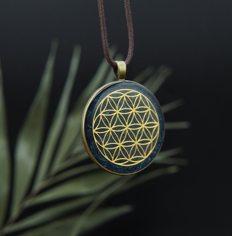 Blume des Lebens Orgonit – Energieanhänger Unisex – Spiritueller Talisman