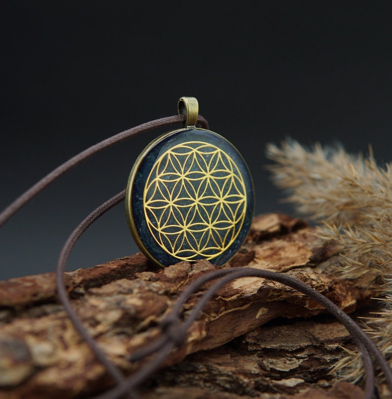 Blume des Lebens Orgonit – Energieanhänger Unisex – Spiritueller Talisman