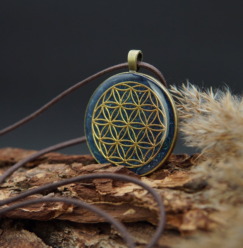 Blume des Lebens Orgonit – Energieanhänger Unisex – Spiritueller Talisman