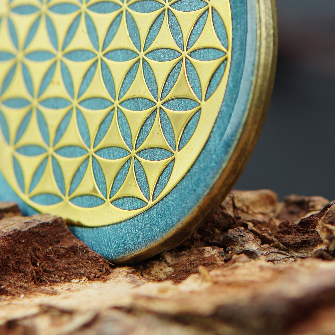 Blume des Lebens Orgonit – Vishuddha Chakra – Schmuck für Selbstausdruck