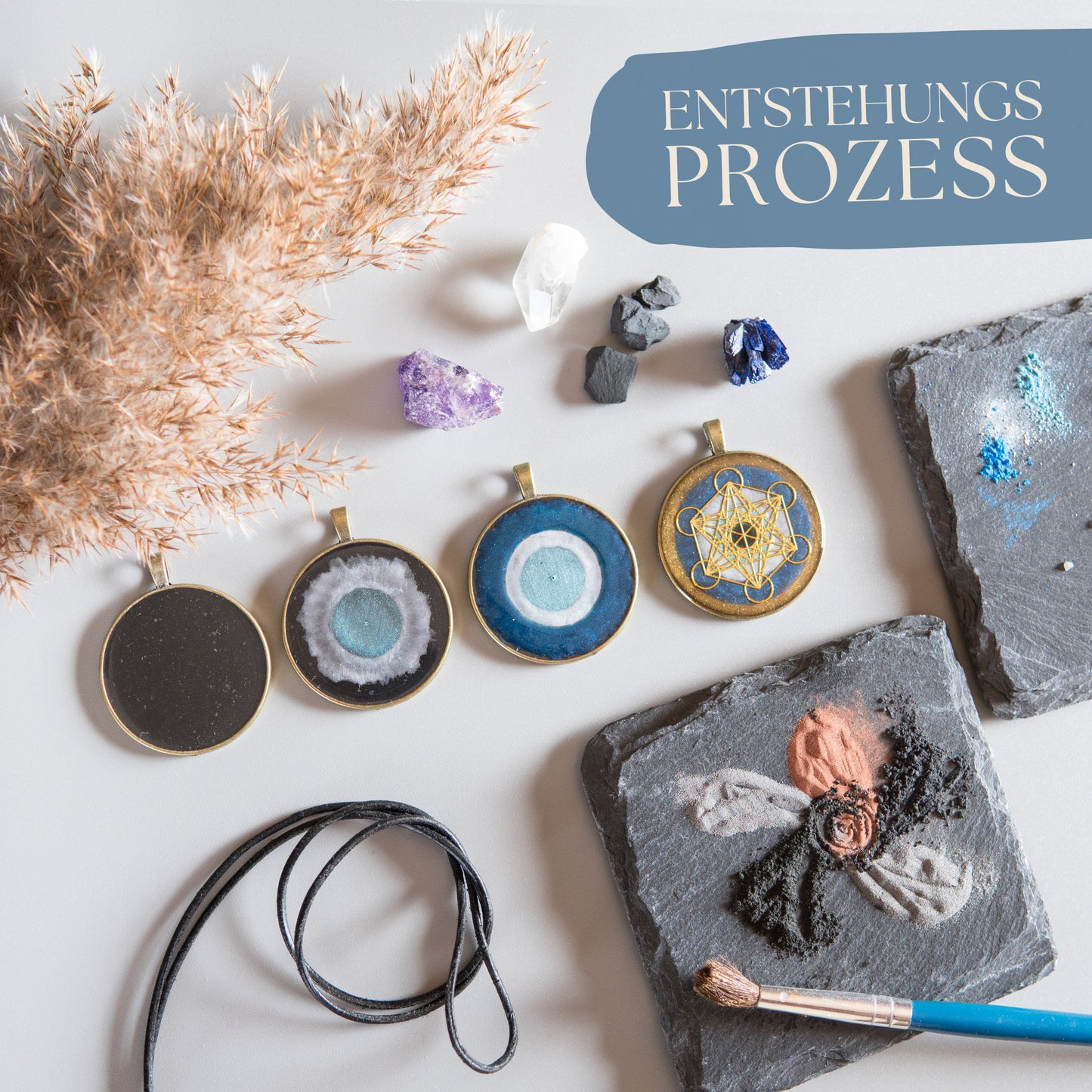 Orgonit Amulett – Schutzamulett mit heiliger Geometrie & Edelsteinen