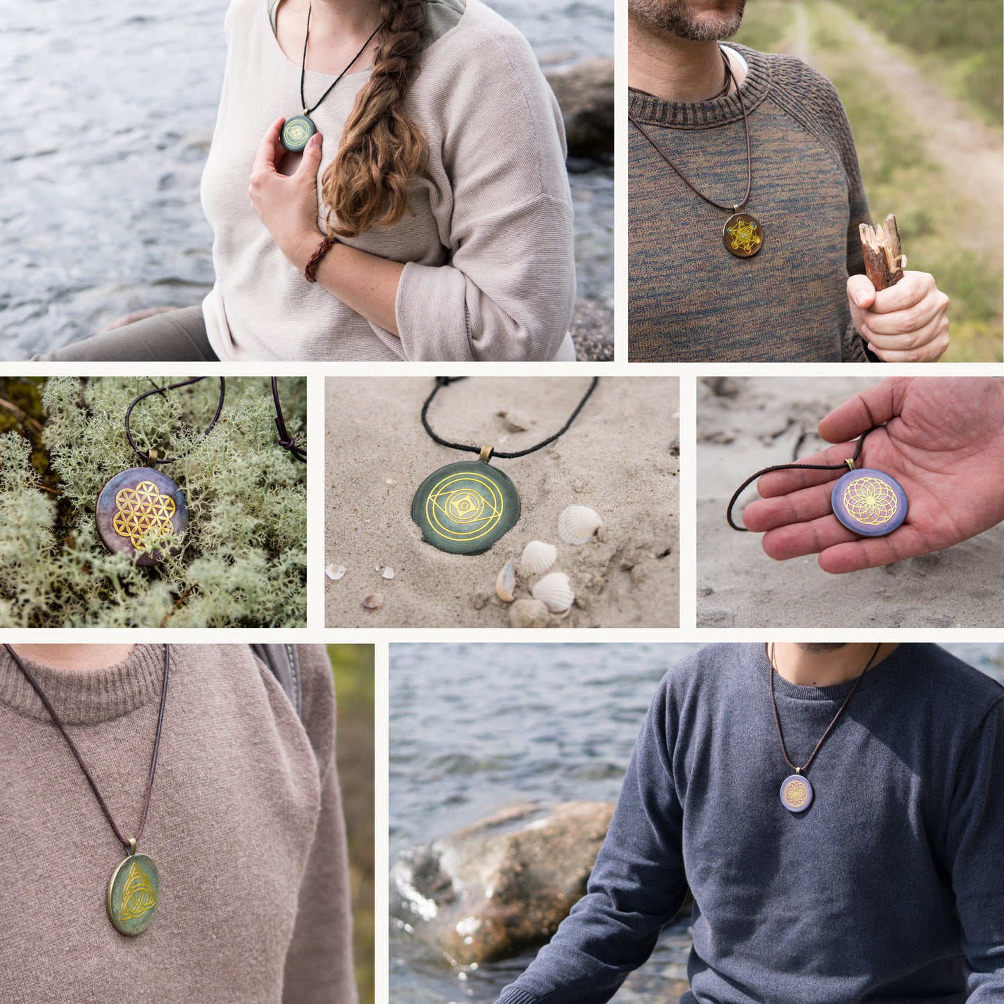 Orgonit Amulett – Schutzamulett mit heiliger Geometrie & Edelsteinen