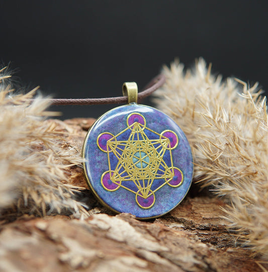 Metatron Orgonite Amulet – Spiritual Protection for the Crown Chakra (Sahasrara)