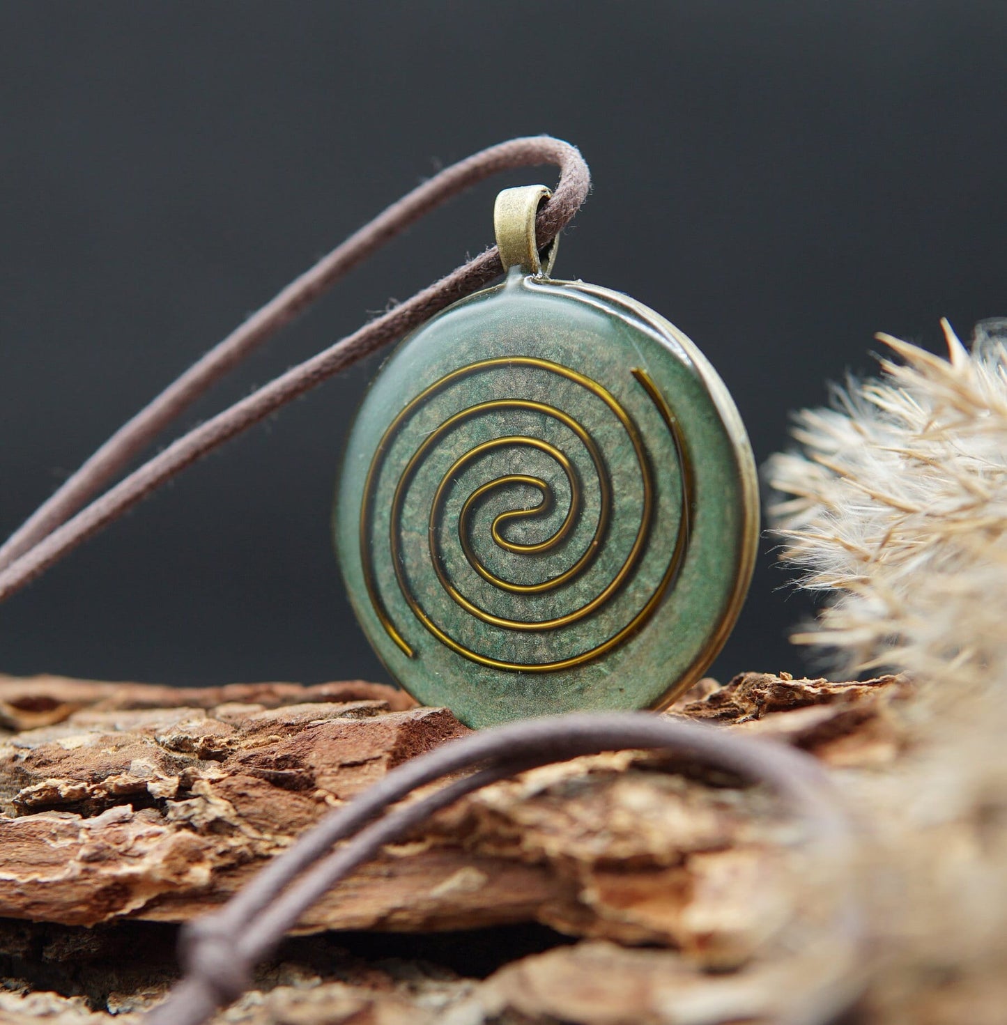 Kosmische Spirale Orgonit Amulett – Heilende Energie & Schutz mit Heiliger Geometrie