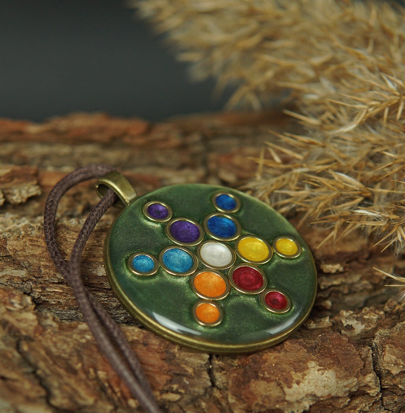 Frucht des Lebens Amulett – Orgonit für Intuition, Schutz & innere Harmonie