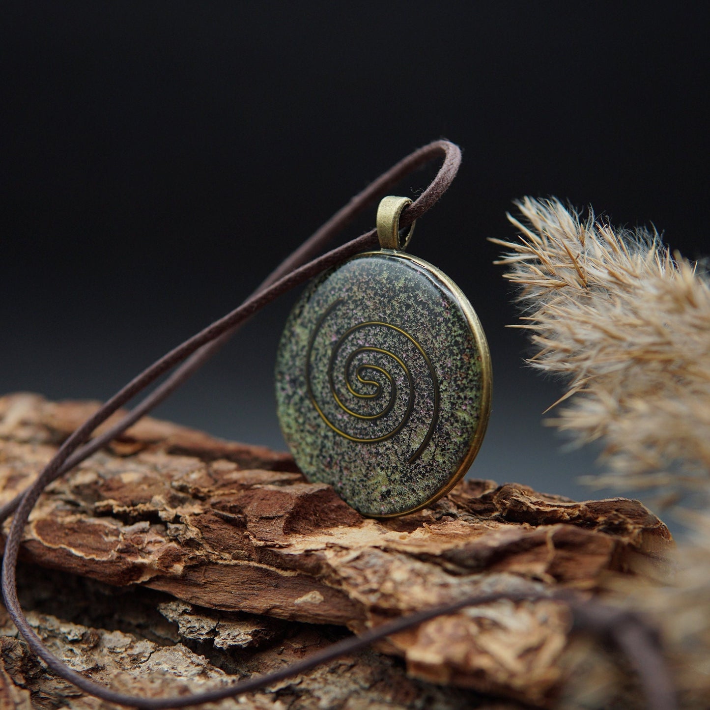 Cosmic Spiral Orgonite – Natural Power & Inner Harmony Energy Pendant
