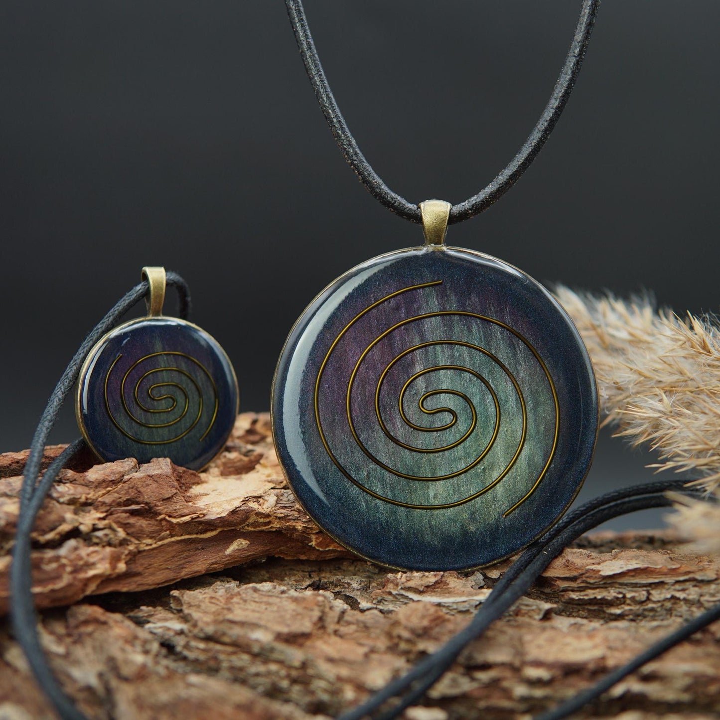 Orgonit Amulett „Aurora“ – Kosmische Spirale für energetischen Schutz