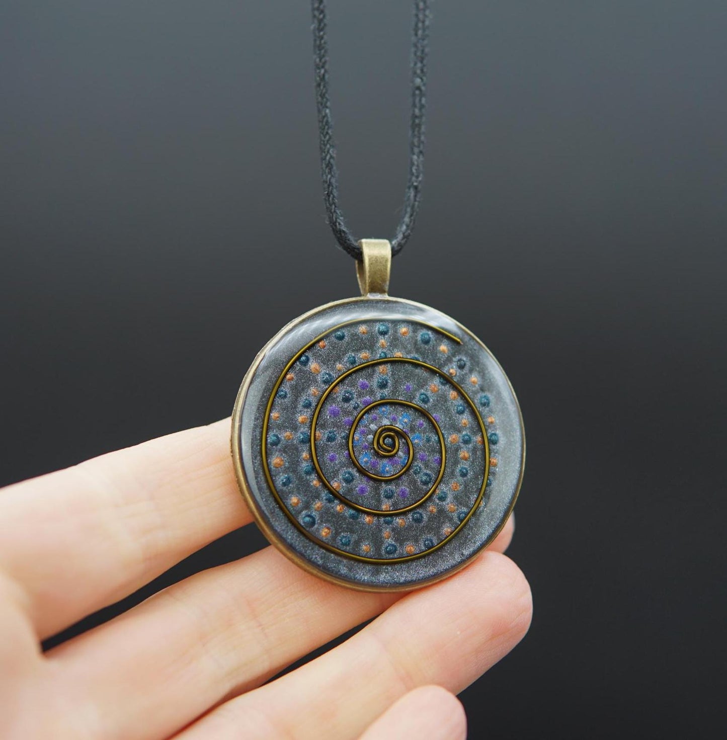 Cosmic Spiral Orgonite – Jewelry for Nature Connection & Balance