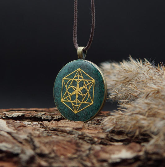 Seed of Life Orgonite – Harmony & Unity Energy Pendant – Unisex Gift