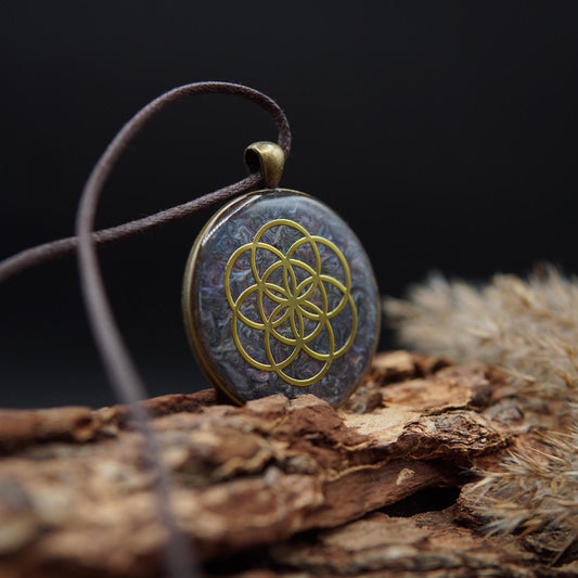 Orgonite Amulet – Seed of Life – Energy Pendant for Harmony & Unity
