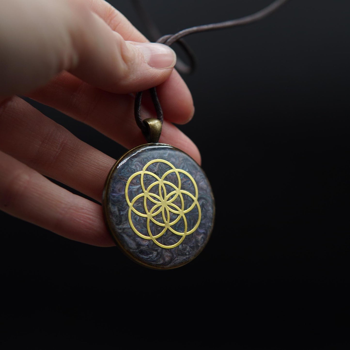Orgonit Amulett – Saat des Lebens – Energieanhänger für Harmonie & Einheit