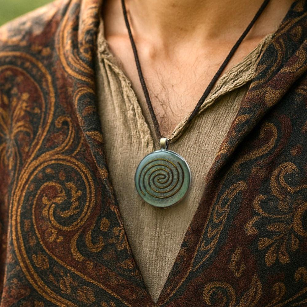 Kosmische Spirale Orgonit Amulett – Heilende Energie & Schutz mit Heiliger Geometrie