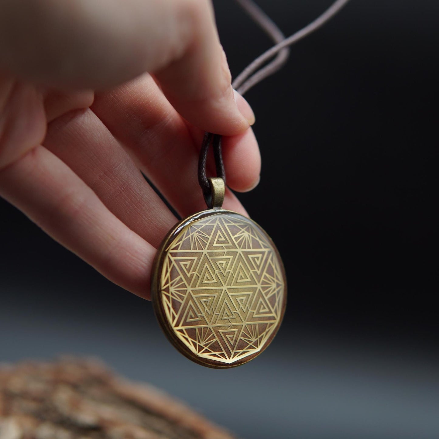Hexagram Orgonit Amulett – Schutz & Feng Shui Energieanhänger