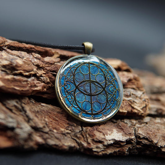 Orgonite amulet – protective amulet with sacred geometry & gemstones