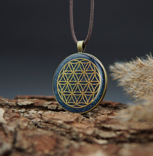 Blume des Lebens Orgonit – Energieanhänger Unisex – Spiritueller Talisman