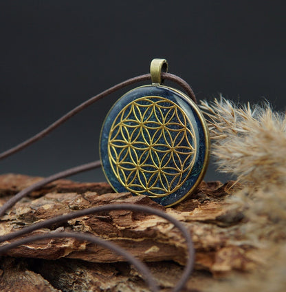 Blume des Lebens Orgonit – Energieanhänger Unisex – Spiritueller Talisman