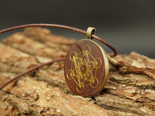 Metatron Orgonit Energieanhänger – Chi, Prana & Feng Shui in Braun Bronze