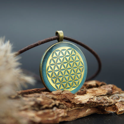 Blume des Lebens Orgonit – Vishuddha Chakra – Schmuck für Selbstausdruck