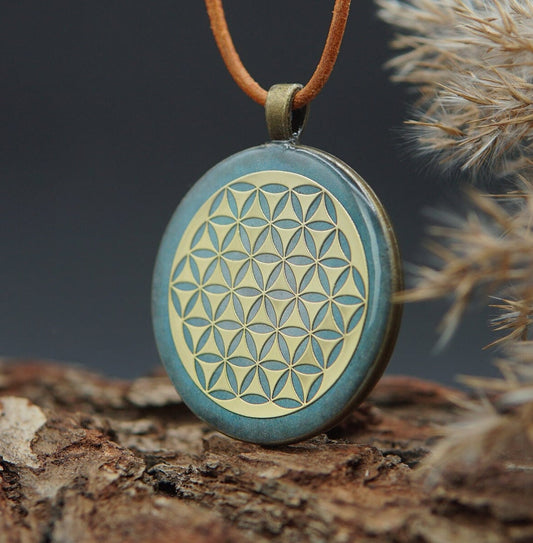 Blume des Lebens Orgonit – Anhänger für spirituelle Harmonie & Energiefluss