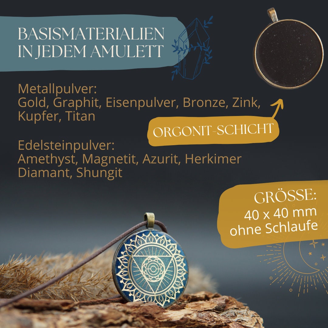 Orgonit Amulett Mandala – Heilige Geometrie Talisman für Schutz & Spiritualität