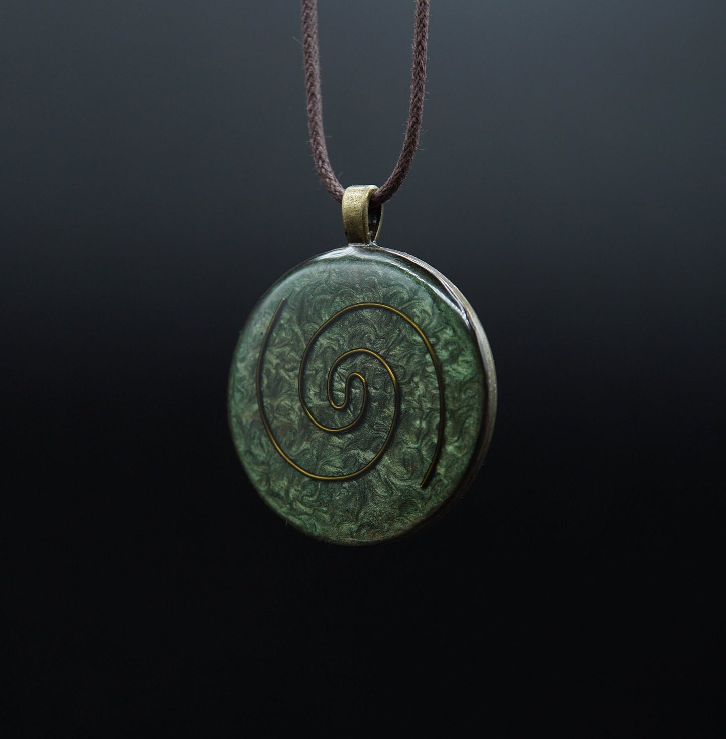 Kosmische Spirale Orgonit Amulett – Anahata Chakra, Natur & Schutz Energieanhänger