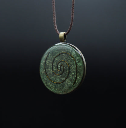 Kosmische Spirale Orgonit Amulett – Anahata Chakra, Natur & Schutz Energieanhänger