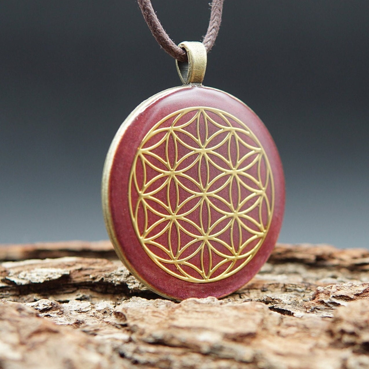 Flower of Life Orgonite – Muladhara Chakra Unisex Talisman Jewelry