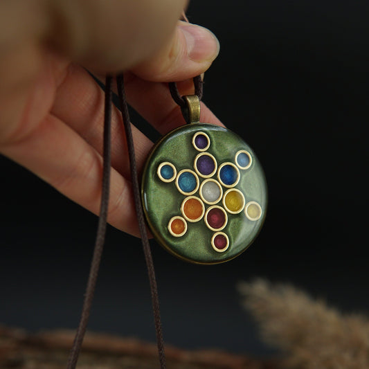 Frucht des Lebens Amulett – Orgonit für Intuition, Schutz & innere Harmonie