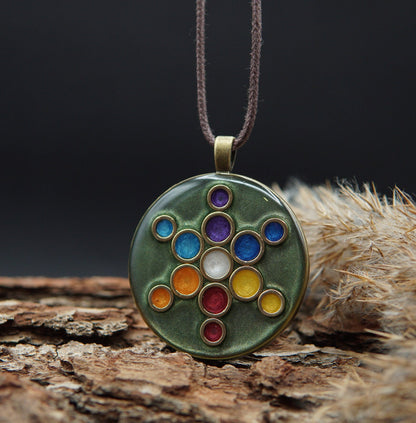 Frucht des Lebens Amulett – Orgonit für Intuition, Schutz & innere Harmonie