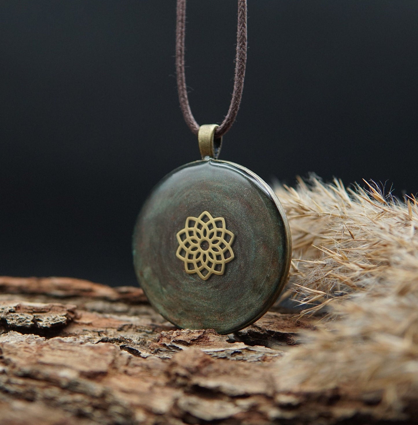 Orgonit Amulett Mandala – Heilige Geometrie Talisman für Schutz & Spiritualität
