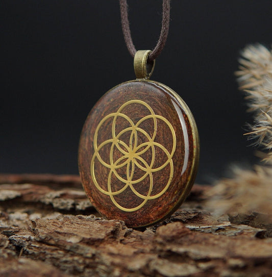 Saat des Lebens Orgonit Amulett – Unisex Talisman für Harmonie & Einheit