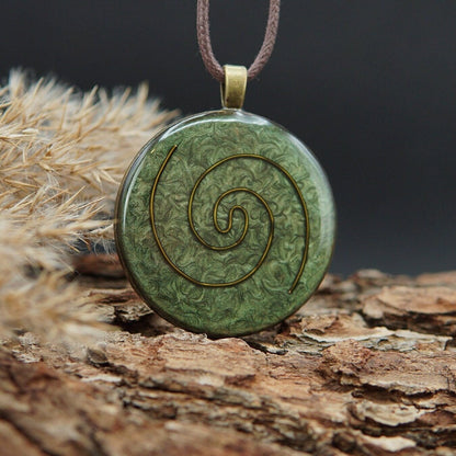 Kosmische Spirale Orgonit Amulett – Anahata Chakra, Natur & Schutz Energieanhänger