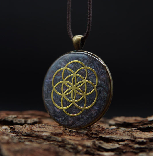 Orgonit Amulett – Saat des Lebens – Energieanhänger für Harmonie & Einheit