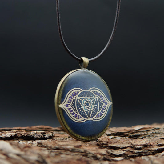 XXL Ajna Chakra Orgonit – Energieanhänger für Intuition, Klarheit & Einsicht