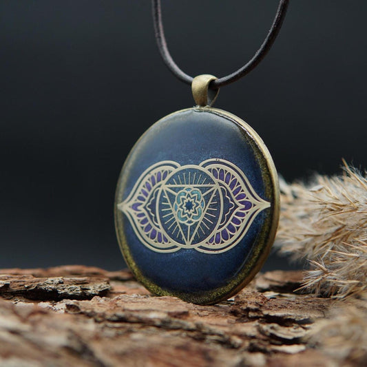 XXL Ajna Chakra Orgonit – Energieanhänger für Intuition, Klarheit & Einsicht