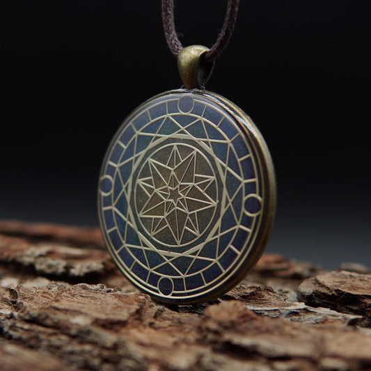 Orgonit Amulett Sternenquelle – Heiliger Geometrie Schutz & Energie Talisman