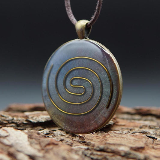 Orgonit Amulett Chakra Harmonie – Kosmische Spirale Energieanhänger – Lichtarbeit & Feng Shui Schutz