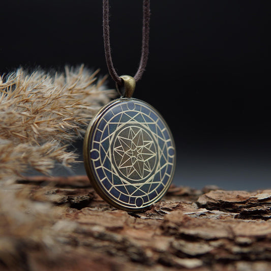 Orgonit Amulett Sternenquelle – Heiliger Geometrie Schutz & Energie Talisman
