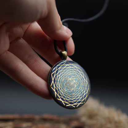 Energy amulet made of orgonite – handmade unique piece with strong protective effect